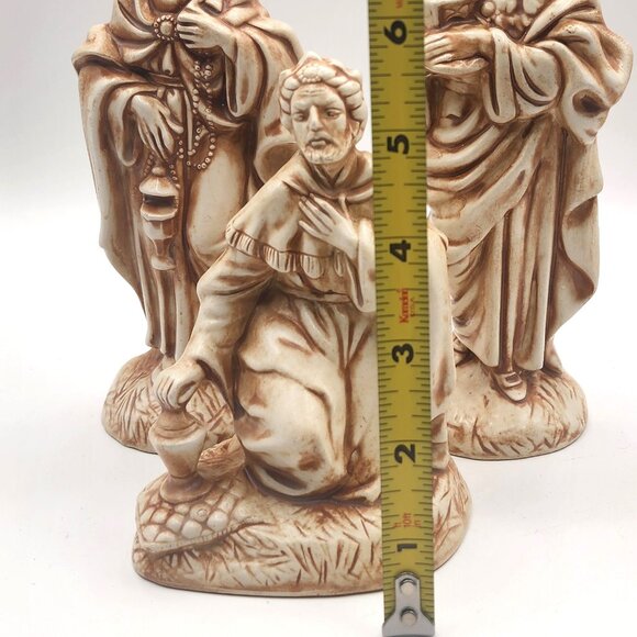 Vtg Atlantic Mold Co. Hand Painted Set of 3 Wise Men Replacements Nativity *Pics - Picture 8 of 10
